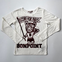 Bonpoint Cream Motif Long Sleeve T-Shirt: 8 Years (Brand New)