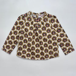 Bonpoint Mustard Floral Print Blouse: 6 Years