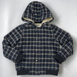 Bonpoint Boys Winter Check Jacket Shearling Second Hand Used Preloved Preowned 