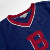 Bonpoint Blue Wool Jumper With B Motif: 10 Years