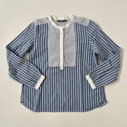 Bonpoint Stripe Collarless Shirt: 8 - 10 Years