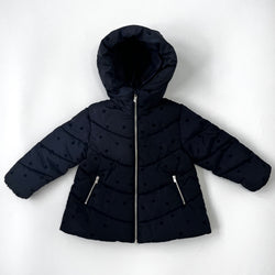 Jacadi navy girls winter coat second hand used preloved secondhand preowned