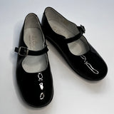 La Coqueta black patent party shoes secondhand used preloved 