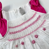 Baby Dior White & Pink Smocked Top: 6 Months