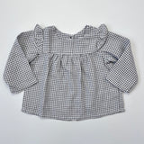 Marie-Chantal Check Brushed Cotton Blouse: 6 Months