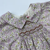 Bonpoint Smocked Liberty Print Dress With Collar: 3 Years