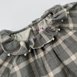 Bonpoint Grey Brushed Cotton Check Dress: 3 Years