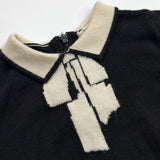 Bonpoint Black Jumper With Trompe L'Oeil Bow: 6 Years
