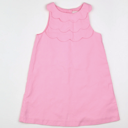 Jacadi Pink Dress With Scallop Detail: 4 Years