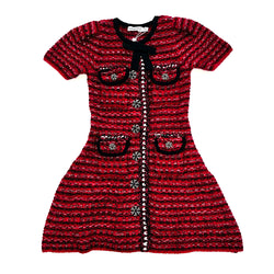 Self-Portrait Red Tweed Knit Dress: 3-4 Years (Brand New)