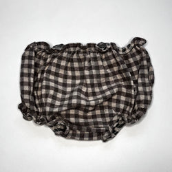 Belle Enfant Grey And White Check Cotton Bloomers: 0-3 Months