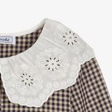 Tartine et Chocolat Check Blouse With Lace Collar: 14 Years