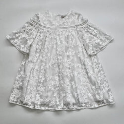 Tartine et Chocolat White Tulle Floral Special Occasion Party Dress Second Hand Used Preloved Preowned