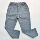 Bonpoint Blue And White Stripe Denim Trousers: 8 Years