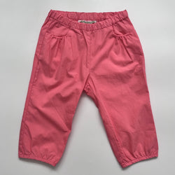 Bonpoint Coral Pink Cotton Trousers: 2 Years