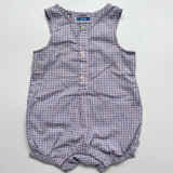 Jacadi Red, White & Blue Check Romper: 12 Months