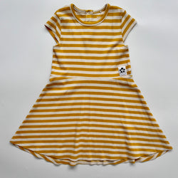 Mini Rodini Yellow Stripe Dress: 6-7 Years