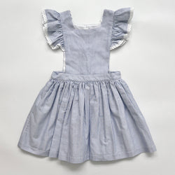 Benedita Blue And White Stripe Pinafore Dress: 6 Years