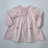 Tartine et Chocolat Pink Cord Embroidered Dress: 3 Years