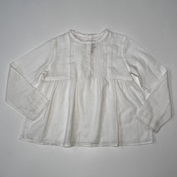 Bonpoint white pintuck blouse second hand used preloved 