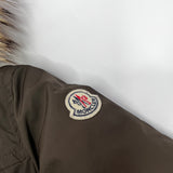 Moncler Brown Down Filled Coat With Fur Trim: 8 Years