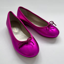 Bonpoint Hot Pink Metallic Ballerina Shoes: Size EU 31 (Brand New)