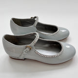 Bonpoint Grey Patent Jewel Mary-Jane Shoes: Size EU 31 (Brand New)