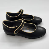 Bonpoint Black And Gold Mary-Jane Shoes: Size EU 30