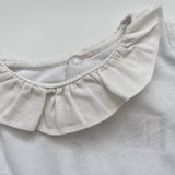 Jacadi White Bodysuit With Frill Collar: 12 Months