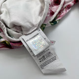 Dolce & Gabbana Rose Print Bodysuit & Bib Set: 12-18 Months