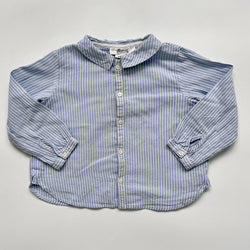 Bonpoint Blue And White Stripe Shirt: 3 Years