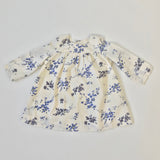 Bonpoint Cream And Blue Floral Dress
