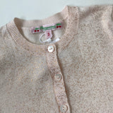 Bonpoint Pink And Rose Gold Metallic Flecked Cotton Cardigan: 3 Years (Brand New)