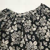 Bonpoint Black And White Floral Print Cotton Skirt: 4 Years