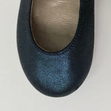 Bonpoint Metallic Navy Mary-Jane Shoes: Size EU 21