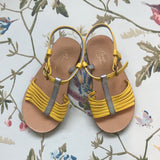 Bonpoint Yellow And Silver Sandals: Size 24