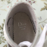 Baby Dior White Patent Baby Ballet Pumps With Ribbon Tie: Size 17