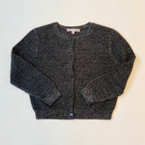 Bonpoint Grey And Silver Wool Mix Cardigan: 8 Years