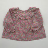 Bonpoint Liberty Print Floral Blouse With Frill: 18 Months