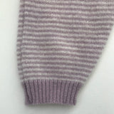 Olivier London Purple And White Stripe Cashmere Leggings: 3-6 Months