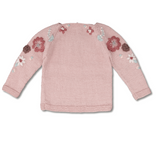 Shirley Bredal Merino Wool Pale Pink Floral Jumper: 2 & 8 Years