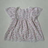 Bonpoint Rose Print Blouse With Lace Trim: 8 Years
