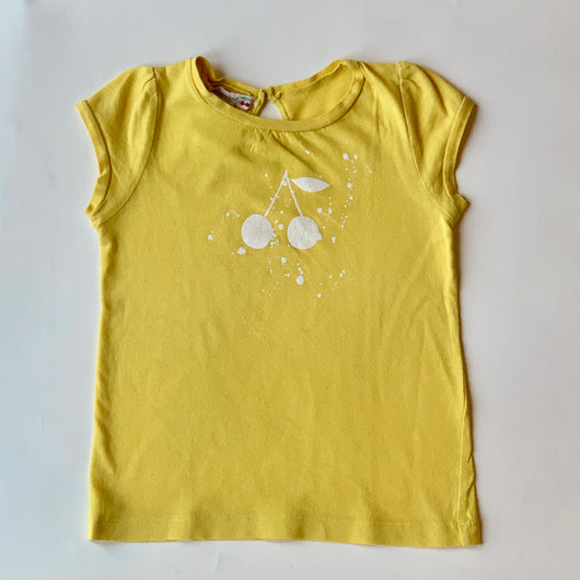 Bonpoint Yellow Signature Cherry Print T-Shirt: 18 Months