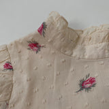 Bonpoint Rose Print Blouse With High Collar: 10 Years (Brand New)