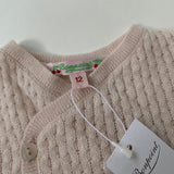 Bonpoint Pale Pink Crossover Cashmere Cardigan