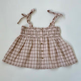 Bonpoint Check Cotton Summer Top: 3 Years