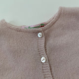 Bonpoint Pale Pink Cashmere Cardigan: 2 Years