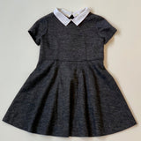 Bonpoint Grey Wool Dress With Detachable Collar