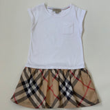 Burberry Cotton Dress with Heritage Burberry Check Skirt: 4 Years