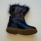Pom D'Api Navy Fur Trim Boots: Size 29